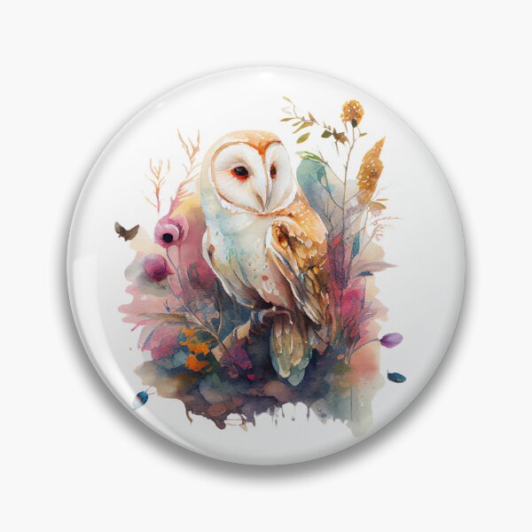 Item preview, owl with flowers designed and sold by TIDALI-Prints.