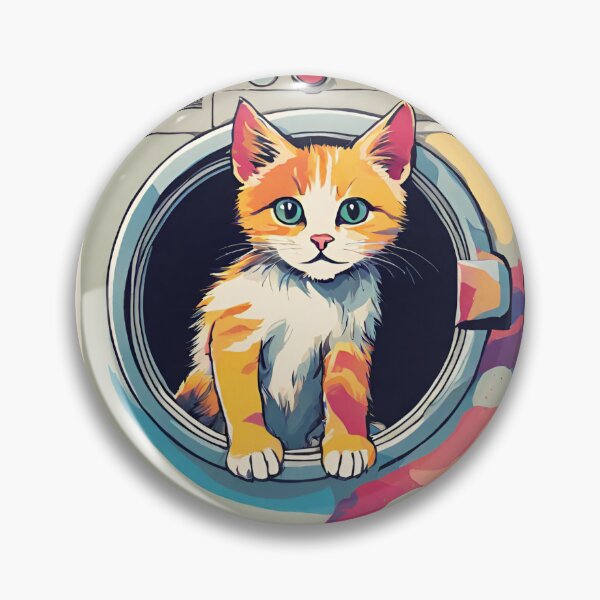 Item preview, Cute cat in wasching machine designed and sold by AnetaArtist.