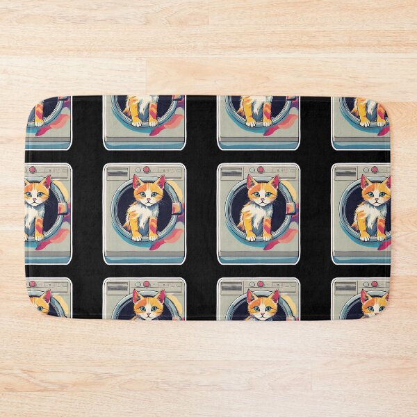 Item preview,  Cute cat in wasching machine   designed and sold by AnetaArtist.