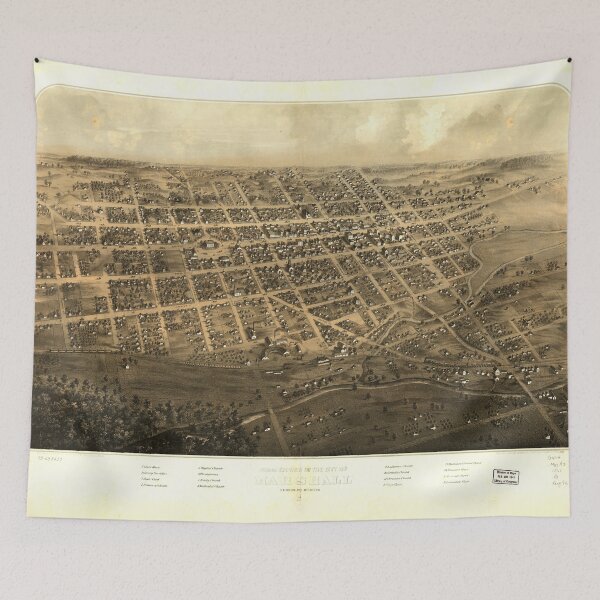 Item preview, Marshall, Michigan (1868) designed and sold by allhistory.