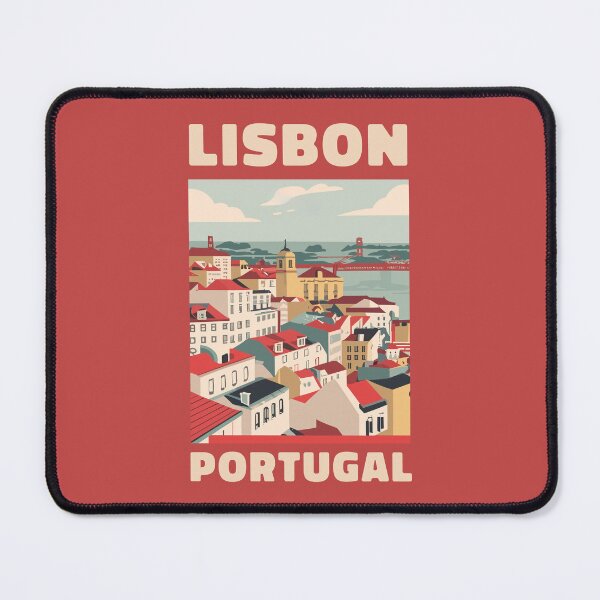 Item preview, A Vintage Travel Art of Lisbon - Portugal  designed and sold by GoodOldVintage.