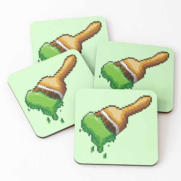Item preview, Neopet Green Paint Brush Pixel Art designed and sold by AyrosArts.