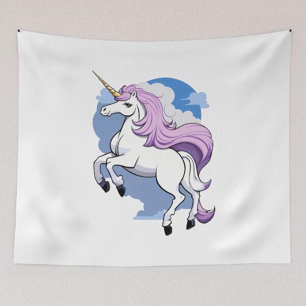 Item preview, The Last Unicorn Cute Pink Haired Unicorn designed and sold by AestheticArtHub.