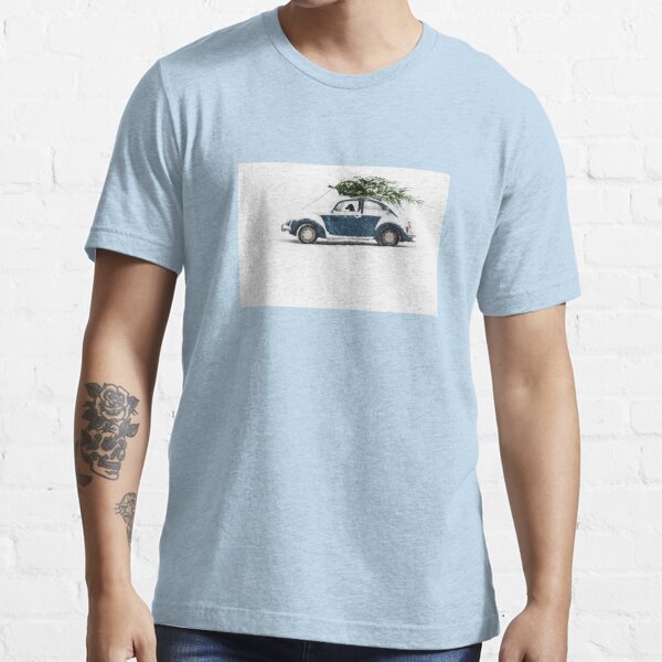 Dog Driving a Car in a Snow Storm With a Christmas Tree Essential T-Shirt  for Sale by ScienceSource