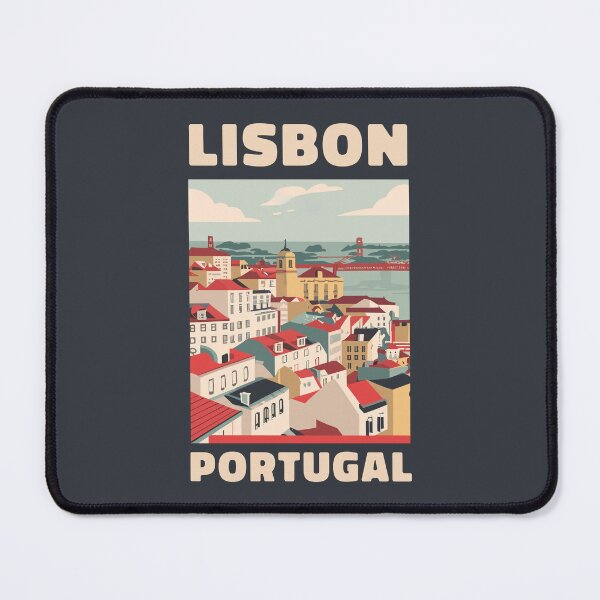 Item preview, A Vintage Travel Art of Lisbon - Portugal  designed and sold by GoodOldVintage.