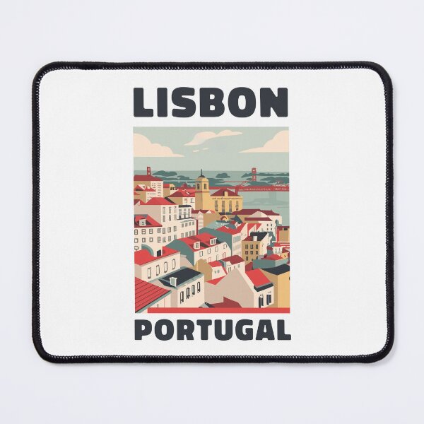 Item preview, A Vintage Travel Art of Lisbon - Portugal  designed and sold by GoodOldVintage.