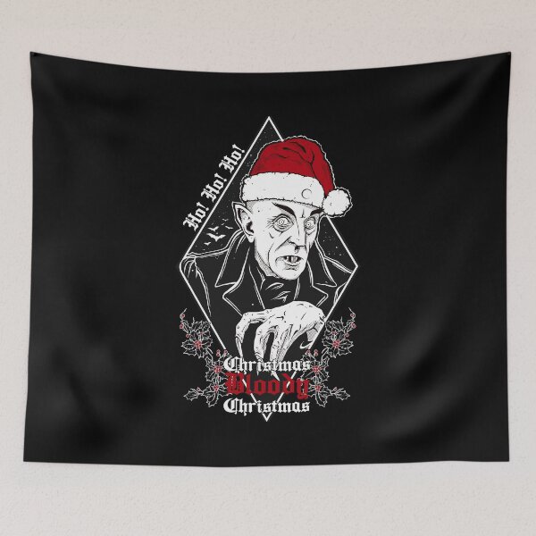 Item preview, Christmas Bloody Christmas - Nosferatu Creepy Xmas, Ho Ho Bad Santa, Gothic Aesthetic, Xmas Card, Spooky Christmas, Goth Xmas, Halloween Christmas Shirt, Creepy Design designed and sold by SSINAMOON.