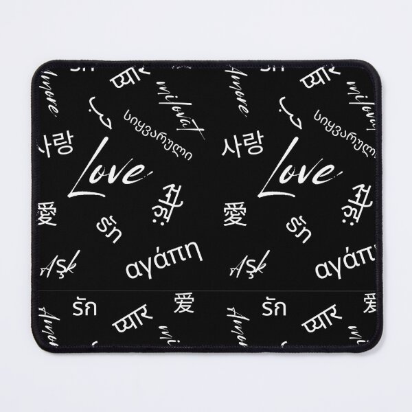 Item preview, Love in fourteen languages - Black designed and sold by ytdream.