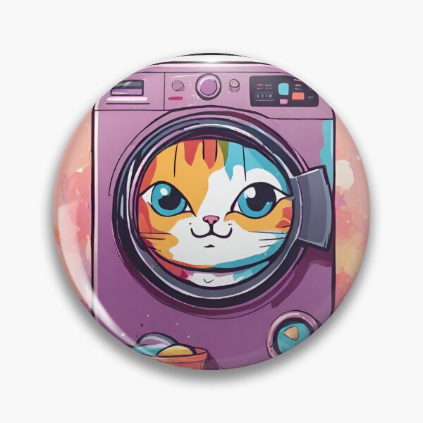 Item preview, Cute cat in washing machine designed and sold by AnetaArtist.