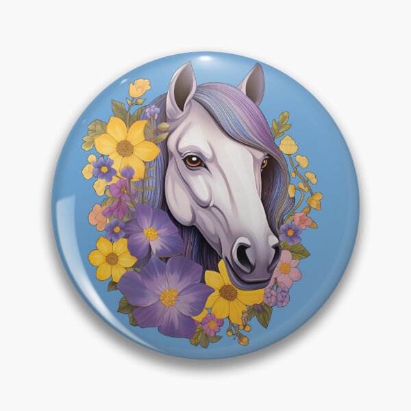 Item preview, Purple horse in flowers designed and sold by AlchemyColor.