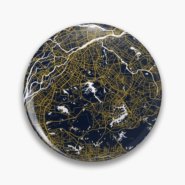 Item preview, Dongguan City Map of Guangdong, China - Gold Art Deco designed and sold by deMAP.