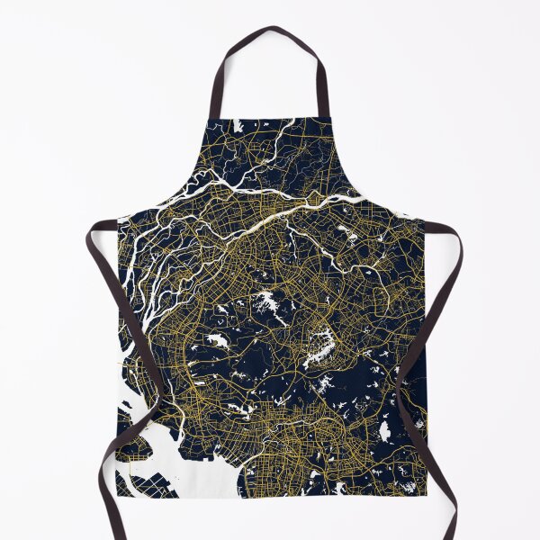 Item preview, Dongguan City Map of Guangdong, China - Gold Art Deco designed and sold by deMAP.