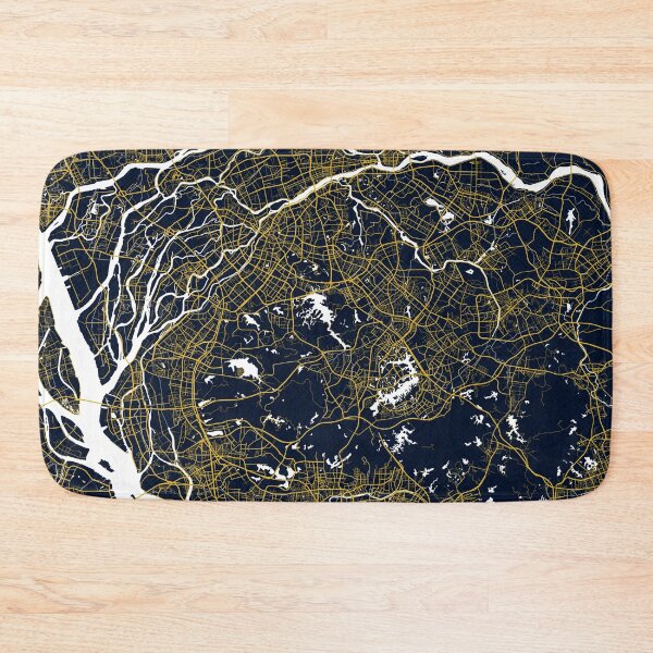 Item preview, Dongguan City Map of Guangdong, China - Gold Art Deco designed and sold by deMAP.