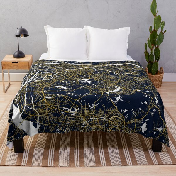 Item preview, Dongguan City Map of Guangdong, China - Gold Art Deco designed and sold by deMAP.