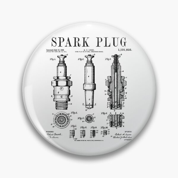 Item preview, Spark Plug Car Motorcycle Engine Mechanic Vintage Patent designed and sold by GrandeDuc.