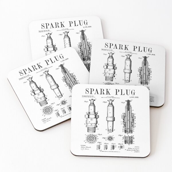 Item preview, Spark Plug Car Motorcycle Engine Mechanic Vintage Patent designed and sold by GrandeDuc.
