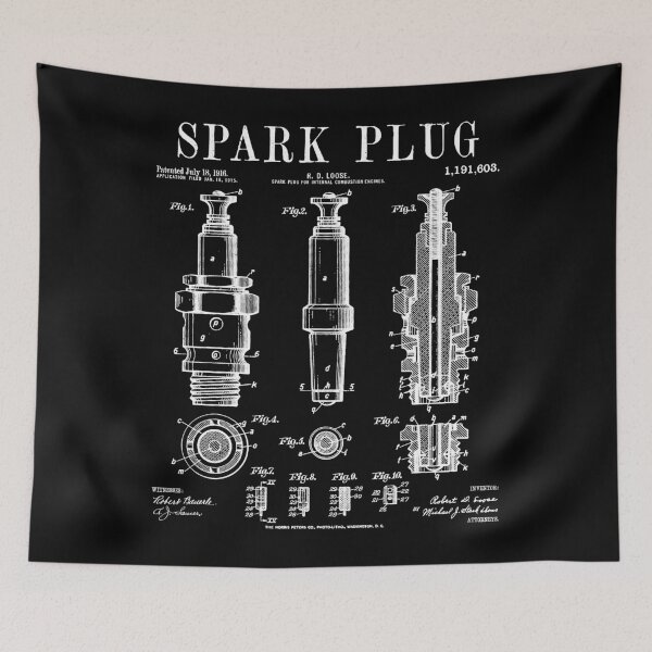 Item preview, Spark Plug Car Motorcycle Engine Mechanic Vintage Patent designed and sold by GrandeDuc.
