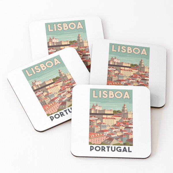 Item preview, A Vintage Travel Art of Lisbon - Portugal  designed and sold by GoodOldVintage.