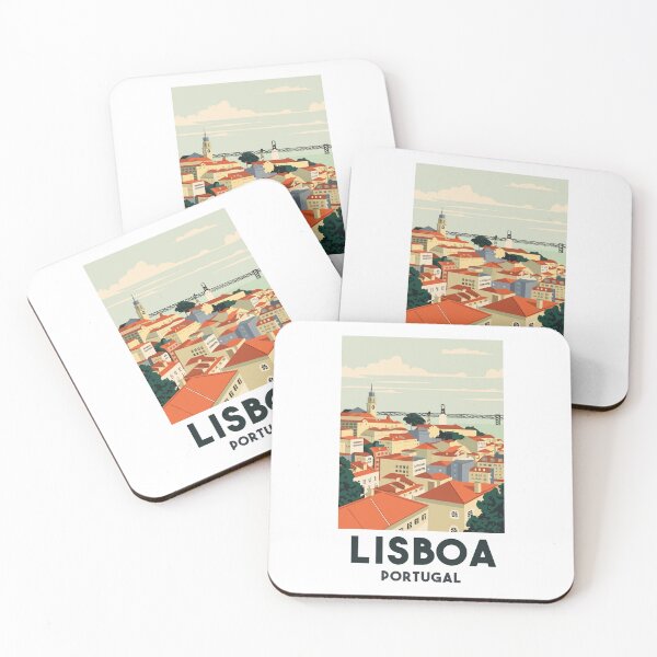 Item preview, A Vintage Travel Art of Lisboa - Portugal  designed and sold by GoodOldVintage.