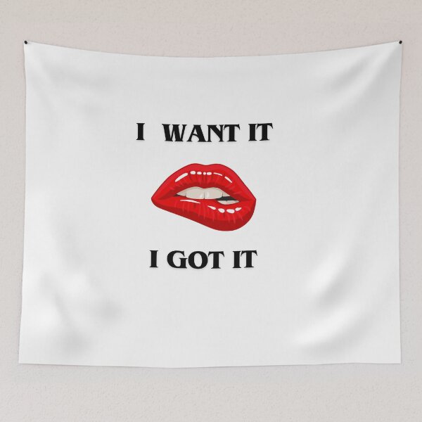 Item preview, I Want it i got it Sticker, Naughty mouth sticker, sexy mouth sticker designed and sold by ArtsTime.
