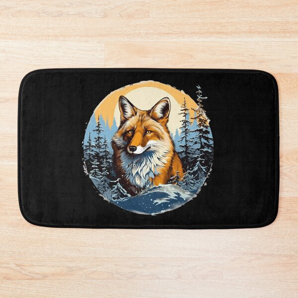 Item preview, Beautiful orange watercolor fox head in forest nature art Illustration designed and sold by NBSStore.