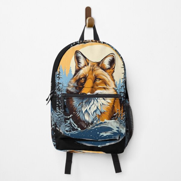 Item preview, Beautiful orange watercolor fox head in forest nature art Illustration designed and sold by NBSStore.