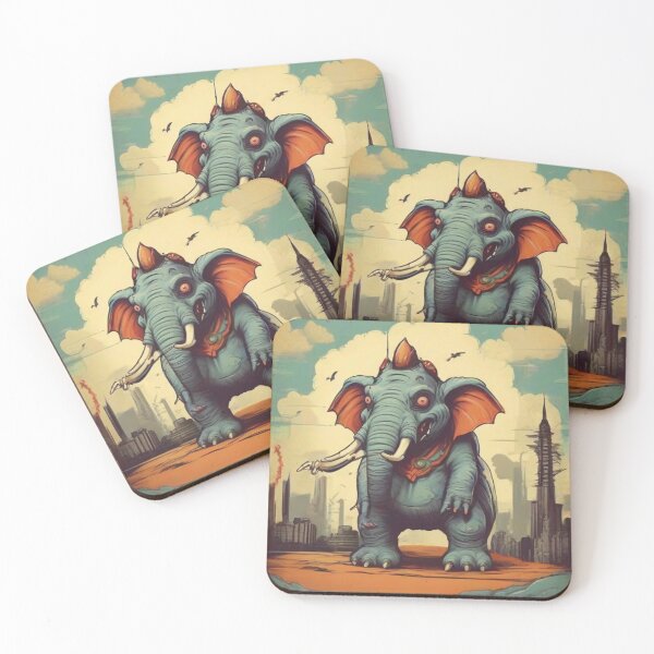 Item preview, Elephantzilla Monster in Retro and Vintage Style  designed and sold by bluel_evin.
