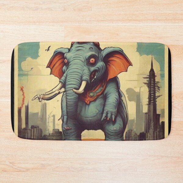 Item preview, Elephantzilla Monster in Retro and Vintage Style  designed and sold by bluel_evin.