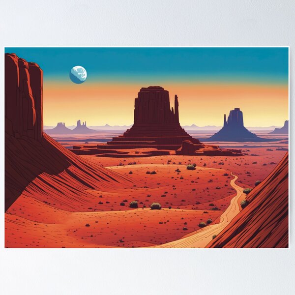 Item preview, Monument Valley Landscape with Road designed and sold by Secondearth.