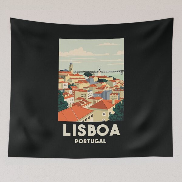 Item preview, A Vintage Travel Art of Lisboa - Portugal  designed and sold by GoodOldVintage.