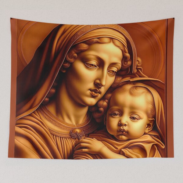 Item preview, Madonna And Child In The Style Of Leonardos Sanguine designed and sold by LanaGustavsson.