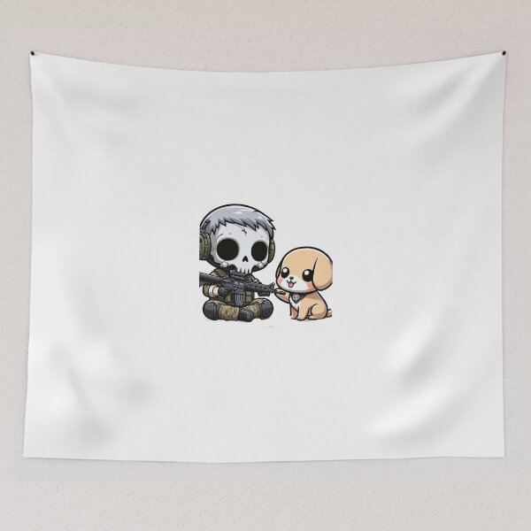 Item preview, Cute skeleton in tactical gear with puppy designed and sold by Wxjtecki.