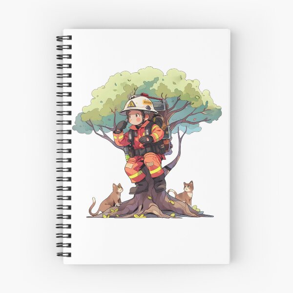 Item preview, Rescue Whiskers - Firefighter & Feline Friends Art designed and sold by NovaGenArt.