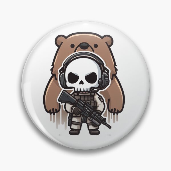 Item preview,  Cute skeleton in tactical gear with bear designed and sold by Wxjtecki.