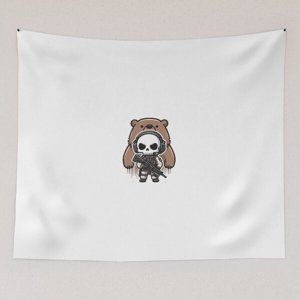 Item preview,  Cute skeleton in tactical gear with bear designed and sold by Wxjtecki.