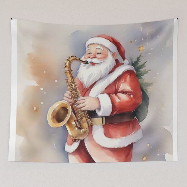 Item preview, Santa Playing saxophone 2 designed and sold by xavoblues.