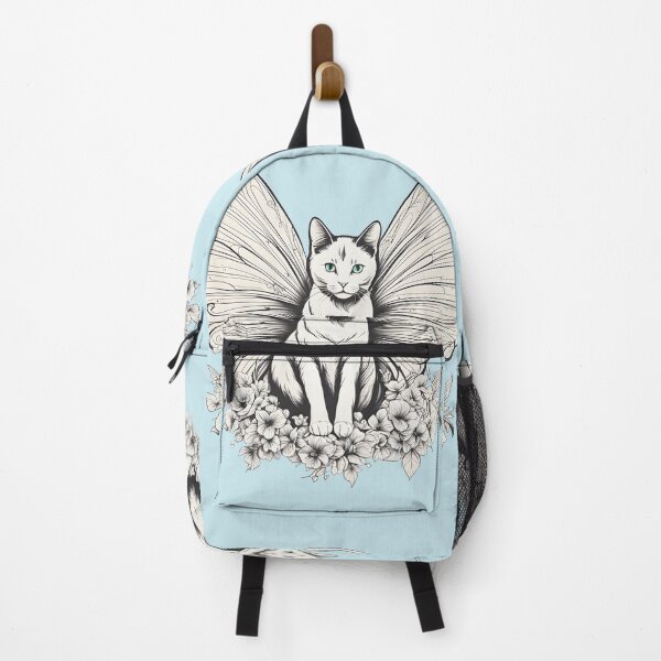 Item preview, Cute White Cat with big Butterfly wings designed and sold by Catophile.