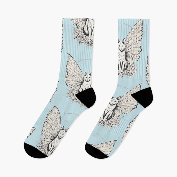Item preview, Cute White Cat with big Butterfly wings designed and sold by Catophile.