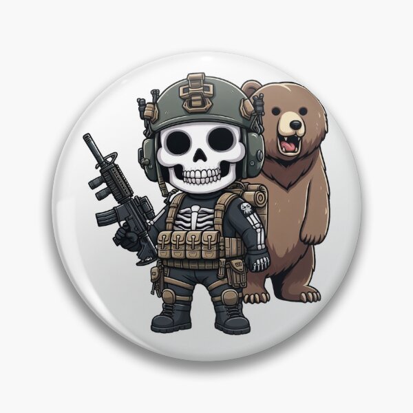 Item preview, Cute skeleton in tactical gear with bear designed and sold by Wxjtecki.