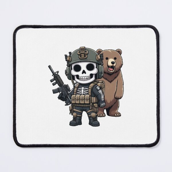 Item preview, Cute skeleton in tactical gear with bear designed and sold by Wxjtecki.