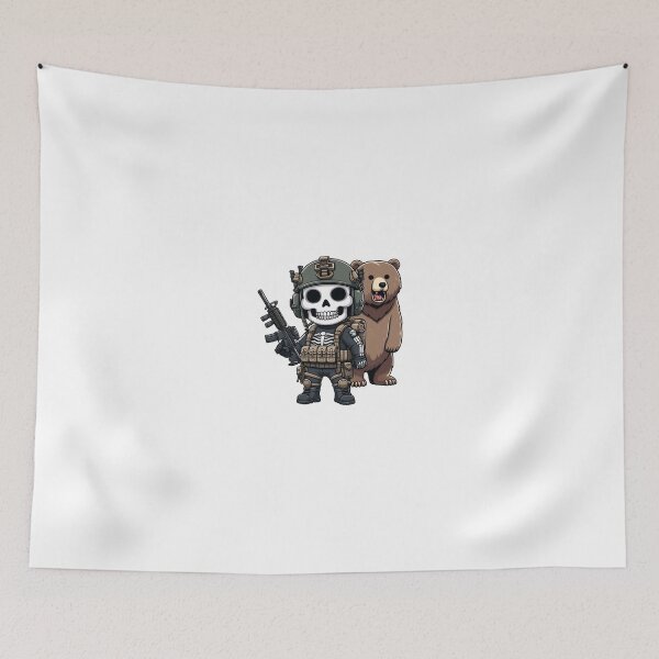 Item preview, Cute skeleton in tactical gear with bear designed and sold by Wxjtecki.