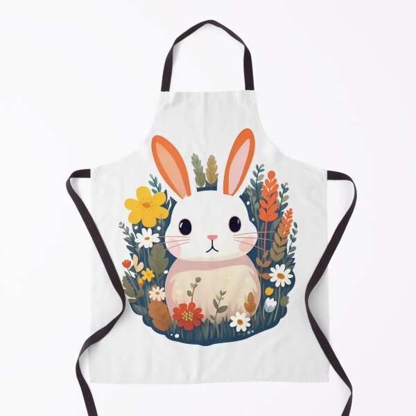 Item preview, bunny in flower field colorful sticker designed and sold by chrstnslts.