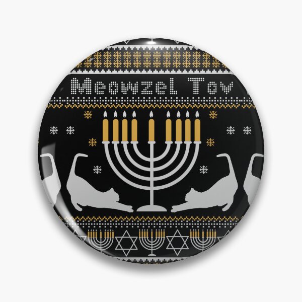 Item preview, Meowzel Tov Jewish Cat Funny Chanukah Present For Family and Friends designed and sold by Chmielayka.