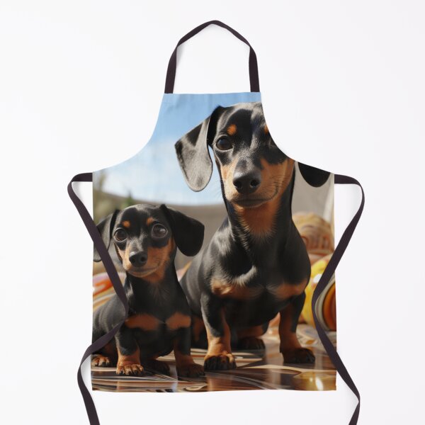 Item preview, Realistic Animals Unique Artwork Two Dachshund Puppies Cute Weiner Dog B296 designed and sold by MPCFICTION.