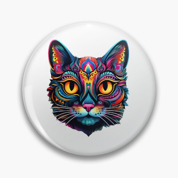 Item preview, Chromatic Show - Vivid Illustration of a Colorful Cat designed and sold by Crea-Designer.