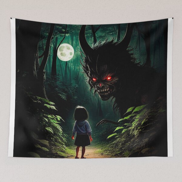 Item preview, The Girl and the Demon in the Forest designed and sold by OnlyClassicArt.
