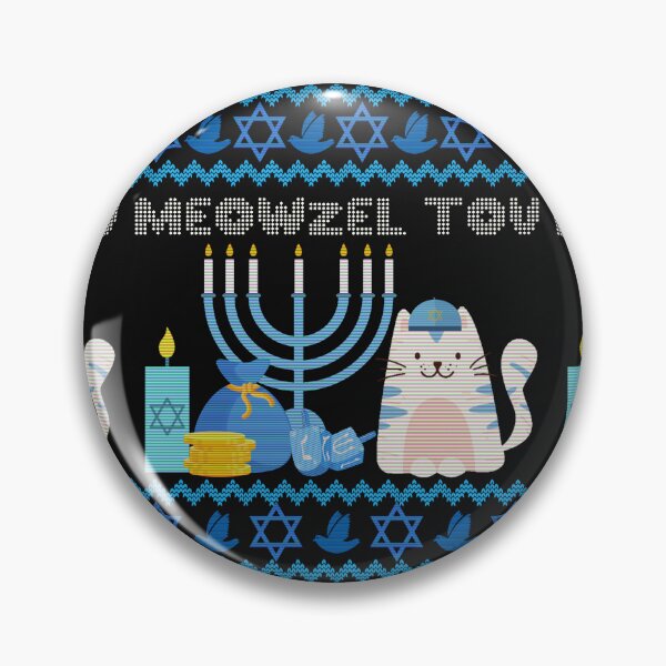 Item preview, Meowzel Tov Jewish Cat Funny Chanukah Present For Family and Friends designed and sold by Chmielayka.
