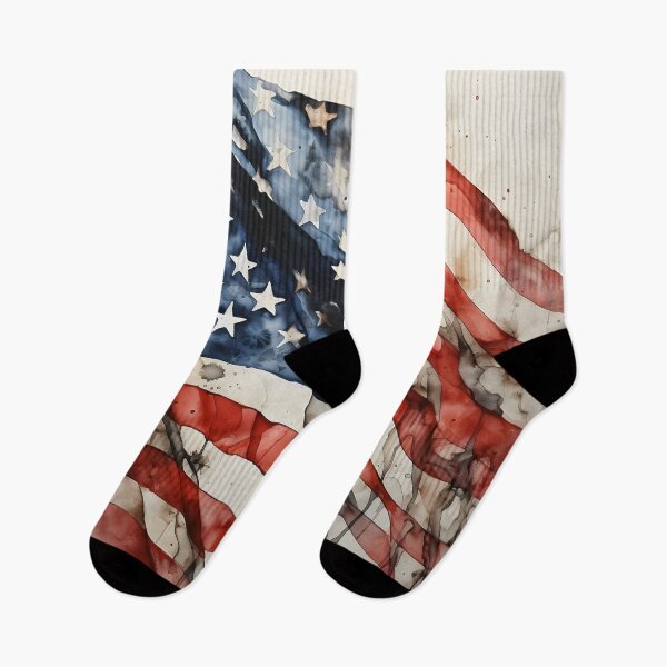 Item preview, Watercolor American flag print designed and sold by dcrc.