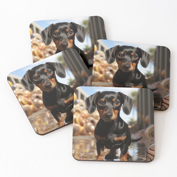 Item preview, Realistic Animals Dachshund Puppy Art Cute Weiner Dog Unique Artwork B295 designed and sold by MPCFICTION.