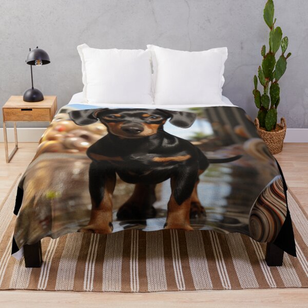 Item preview, Realistic Animals Dachshund Puppy Art Cute Weiner Dog Unique Artwork B295 designed and sold by MPCFICTION.